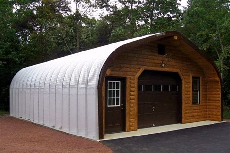 metal building half house half garage|semi circular metal buildings.